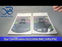 stojąca torba zapinana na zamek błyskawiczny z przezroczystym okienkiem