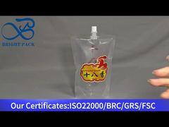 przezroczysta torebka ze stojącą wylewką