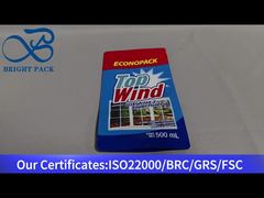 stojąca plastikowa torba na środek do czyszczenia szkła