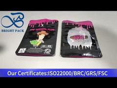 Zabezpieczone przed dziećmi torby na zamek błyskawiczny z przezroczystym okienkiem