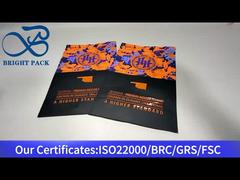 pomarańczowa stojąca torba z przezroczystym okienkiem