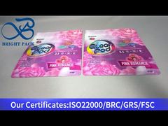 fioletowa, stojąca torba z zamkiem błyskawicznym na kapsułkę z detergentem do prania