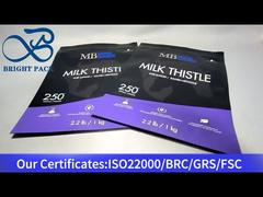 Torba stojąca z czarnej folii aluminiowej