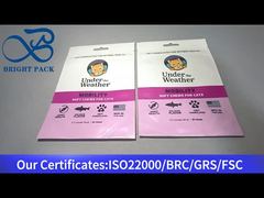 Biała plastikowa torebka stojąca do pakowania karmy dla zwierząt domowych