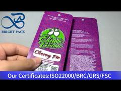 fioletowa mała plastikowa torebka 1g z łatwym do rozdarcia otwarciem