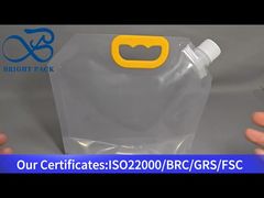 przezroczysta, przenośna torba z wylewką o dużej pojemności