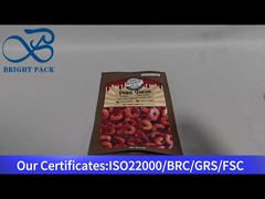 brązowa stojąca torebka zapinana na zamek na pikantne cukierki