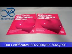 Czerwony stand up ziplock bag do pralni kapsułek aromatycznych pods