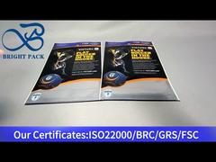 czarna aluminiowa folia plastikowa torba stojąca z przezroczystym okienkiem