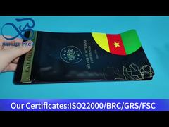 Czarna, złota, ośmiokątna, zgrzewana torba na kawę z zaworem