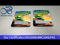 pomarańczowa aluminiowa folia złożona torba z zamkiem z przejrzystym okienkiem