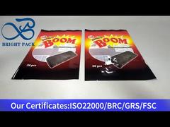 Przezroczysta torebka do pakowania żywności z okienkiem na chrupiącą bułkę w czekoladzie