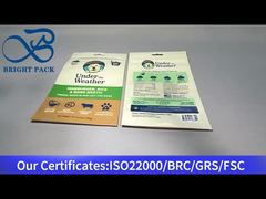 brązowa stojąca torba do pakowania karmy dla psów