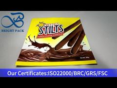 żółta aluminiowa plastikowa torba ziplock na czekoladę