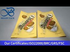 żółta torebka plastikowa na ciasteczka z kremem mokka 260g