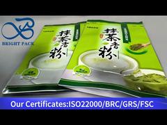 zielona torebka zapinana na zamek na proszek mokka