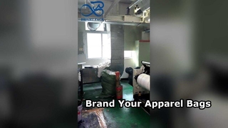 Torba na ubrania z nadrukiem na zamówienie, przezroczyste okienko, logo marki, torba do przechowywania odzieży