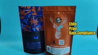 Opatentowane w USA torby Ziplock zabezpieczone przed dziećmi, spełniające wymagania dotyczące zgodności z aptekami z konopiami indyjskimi