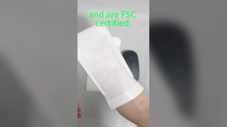 Biodegradowalne torby z papieru szklistego z certyfikatem FSC z samoprzylepnym zamknięciem do odzieży i skarpet