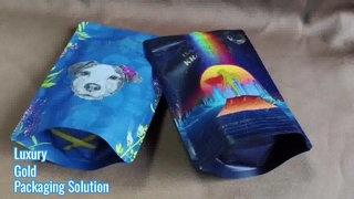 Luksusowe plastikowe torby na zamek błyskawiczny ze złotym tłoczeniem na prezenty premium i markowe opakowania detaliczne