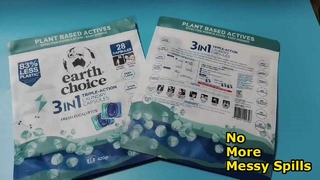 Szczelne kapsułki do prania Torby na zamek błyskawiczny do przechowywania w gospodarstwie domowym bez bałaganu