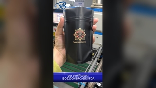 Czarna matowa stojąca torba na zamek błyskawiczny B2B Hurtownia z możliwością wielokrotnego zamykania, niestandardowa hermetyczna