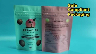 Niestandardowe torby zabezpieczone przed dziećmi na konopie indyjskie z opatentowanymi w USA rozwiązaniami zgodnymi z CR