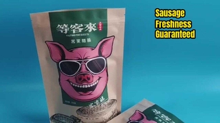 Odporne na olej torby z zamkiem błyskawicznym z papieru pakowego do przechowywania świeżości kiełbas i delikatesów