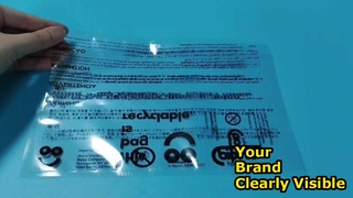 Niestandardowe drukowane przezroczyste plastikowe torby do sprzedaży detalicznej hurtowej