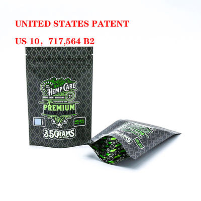 3.5g 7g Bezwonne ślady Mylar Bags Bezpieczeństwo odporne na dzieci Ziplock Stand Up Food Packaging Bag Custom Logo wspierane