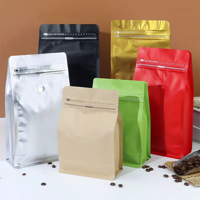 12 uncji Mat Printed Coffee Bean Bag Packaging Flat Bottom Coffee Bag z zawórem