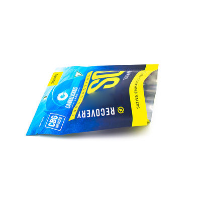 Bezpieczny, dostosowywalny trójstronny, zabezpieczony przed dziećmi worek VMOPP+PET+PE z zamkiem opakowaniowym