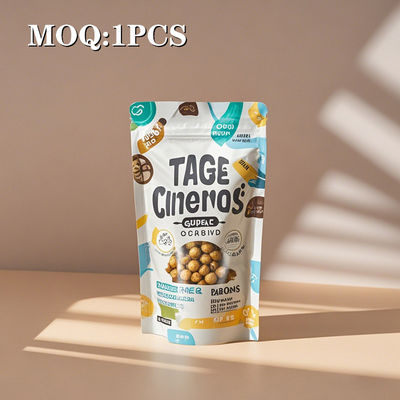 Wytrzymałe worki do pakowania produktów spożywczych z orzechami, ziarnami i fasolą z profesjonalnym wyczuciem i ponownie zamkniętym zamkiem