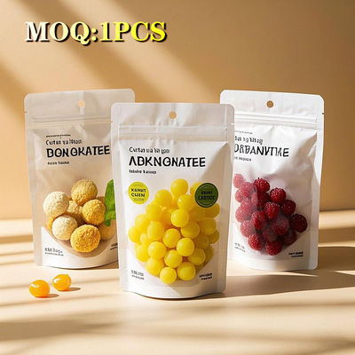 Niestandardowe drukowane ciepło zamknięte ciasteczko przekąska stand up torba z zipem plastikowe opakowanie folia aluminiowa jedzenie worek z suchymi owocami