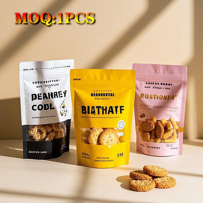 Materiał laminowany PE, odporny na zapach, torba stojąca z wyciskowym drukiem grawerowym i samodzielnie uszczelniającym się zamkiem do opakowań spożywczych