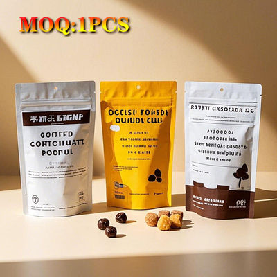 Zamknięty plastikowy worek z pieczęcią ciepłą z żywnością z okna Trzystronny stojak Zipper Seal Mięso Morza