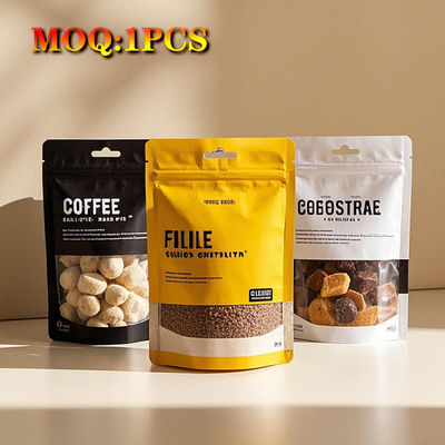 Niestandardowe drukowane folie aluminiowej z tworzyw sztucznych Mylar Zipper orzechy spożywcze