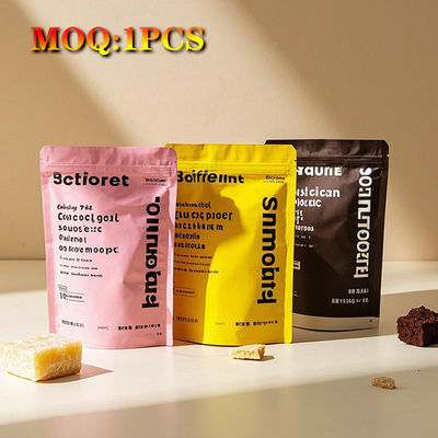 Niestandardowo wydrukowane, ponownie zamykane, odporne na zapach, laminowane, kolorowe torby z mylarem, zestawy stand-up do jedzenia, cukierki 1g 35g 7g 14g 28g 1oz