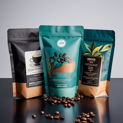 Hurtowe niestandardowe torby Mylar z logo - szczelne na zapachy aluminiowe foliowe torebki strunowe do pakowania żywności i kawy