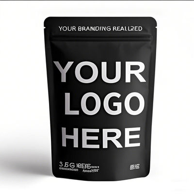 Drukowanie na zamówienie Matte Stand Up Ziplock Mylar Bags Re-sealable Smell Proof Food Packaging Bags