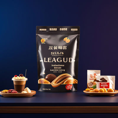 Pojemniki złożone w rodzaju żywnościowych, na zamówienie, odporne na wilgoć i wycieki, drukowane, wielowarstwowe materiały do przekąsek, kawy i suchych potraw