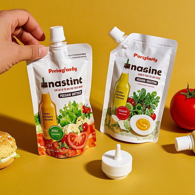 Eco-Friendly Spout Pouch 200ml/500ml | Leak-Proof Salad Dressing, Tomato & Mayonnaise Bags | FDA-Certified Customizable Packaging