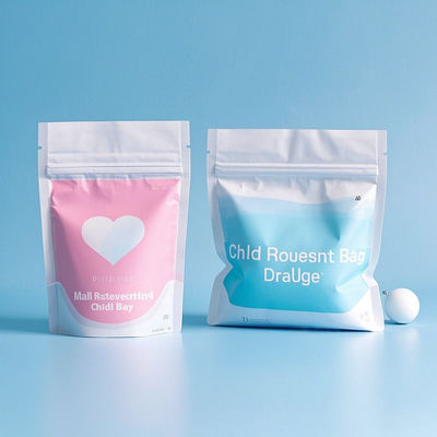 CPSC Certified Child Proof Stand Up Bags Airtessential Packaging For Edibles / Supplements (Zacertyfikowany przez CPSC certyfikat bezpieczeństwa dzieci)