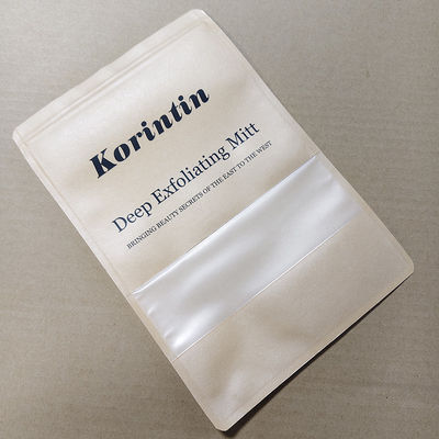 Wielowarstwowe opakowania kompozytowe Kraft Paper Window Bag Żywność / kawa / orzechy Certyfikowane przez FDA / SGS Zastosowane rozmiary i drukowanie przyjazne dla środowiska Trwałe
