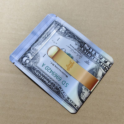 Niestandardowe torebki z dolarem, otwarte na dzieci, z ASM, ISO-Certified & Recyclable Pet / al / pe Laminates