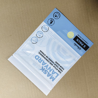 Znowu zamknięty worek do przechowywania maski ciężki, zatwierdzony przez FDA, opakowanie odporne na wilgoć i bakterie do użytku medycznego/podróżowego, opcje wielopoziomowe, rozwiązanie opakowania masowego
