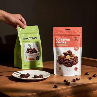 Częściowe okna Matte Pocket Dostosowywalny Stand-Up Design wilgoć dla przypraw kawy i masowych produktów spożywczych