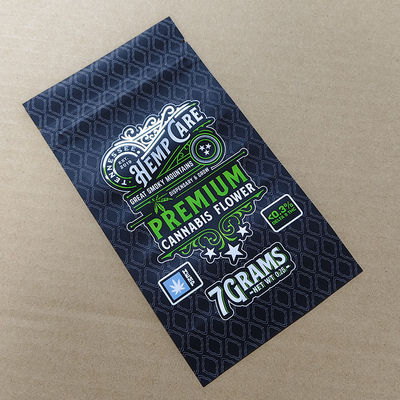 Woreczko z nadrukiem w kratę, zabezpieczone przed dziećmi, certyfikat ISO 8317 EN 14375, zgodność z REACH/ROHS