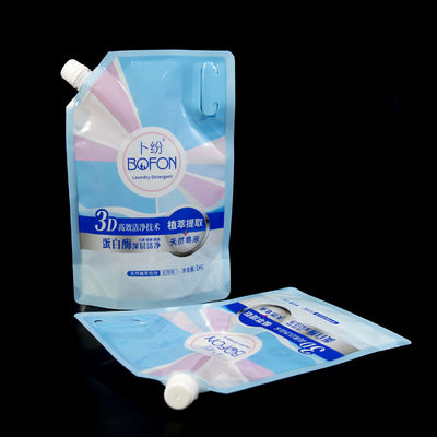 1L Detergent Pouch z ukośnym wlewem PET AL PE Laminat szczelny Szeroka dysza