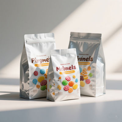 Niestandardowe torby Mylar z nadrukiem i przezroczystym okienkiem | 8-kolorowe znakowanie grawiurowe